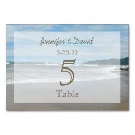 Beach Thned Bröllop-nummer Bordsnummer