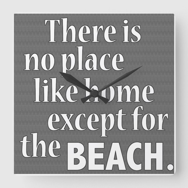 Beach-tid Fyrkantig Klocka (Framsida)