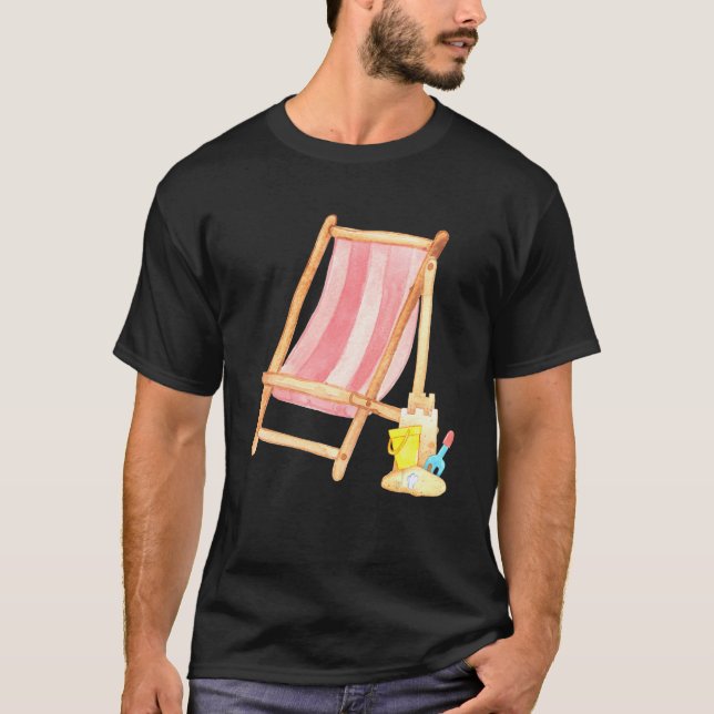 BEACH TIME Classic beach chair T Shirt (Framsida)