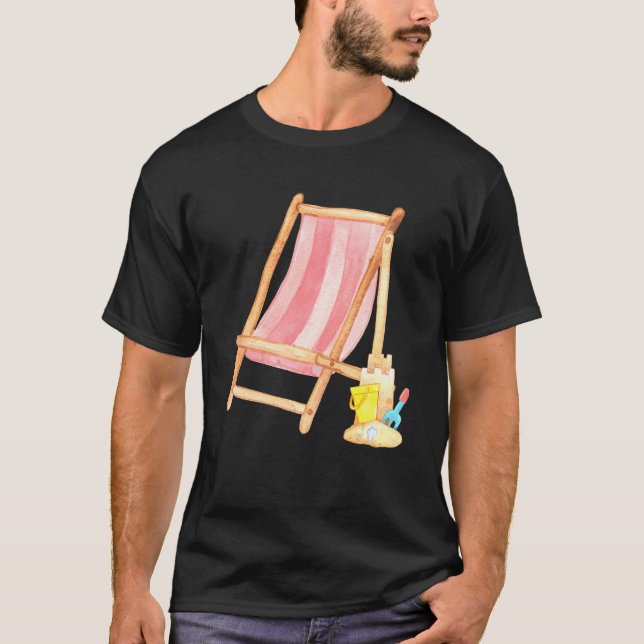 BEACH TIME Classic strandstol T Shirt (Framsida)