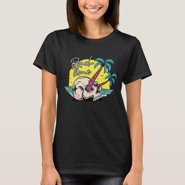 Beach Time Island Beach T Shirt (Framsida)