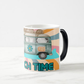 Beach Time Retro Van Vibes Magisk Mugg