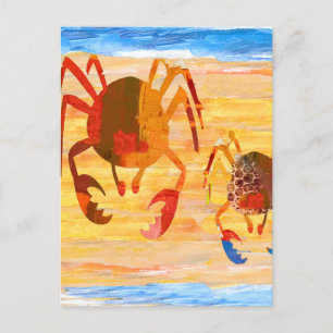 Beach time roligt Crab Patrol Vykort