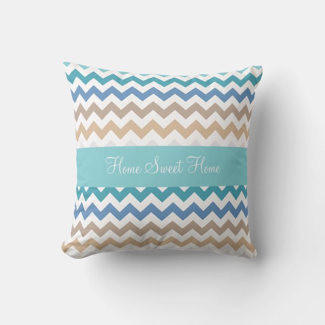 Beach Tones Chevron Kudde (Framsida)