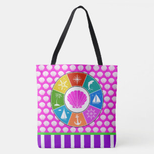 Beach Tote Bag - se Tillbaka Tygkasse