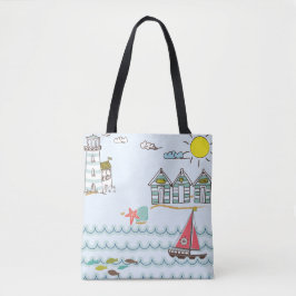 Beach Tote Bag Tygkasse