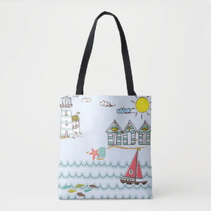 Beach Tote Bag Tygkasse
