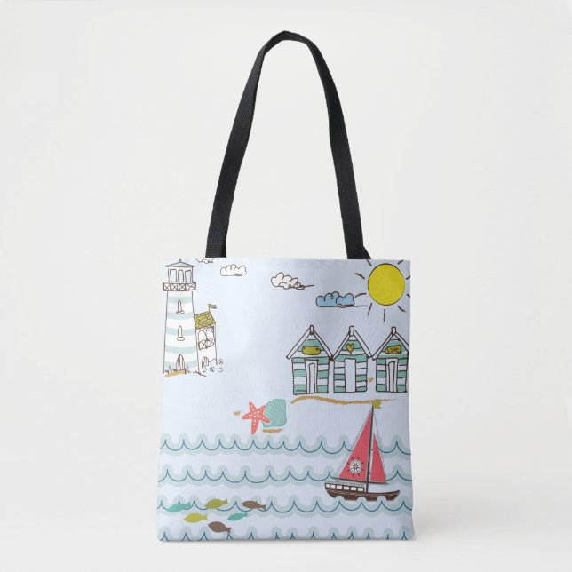 Beach Tote Bag Tygkasse (Framsida)
