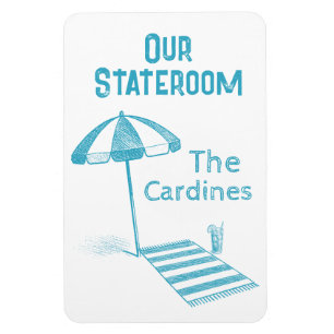 Beach Towel Cruise Frakt Stateroom Door Marker Magnet