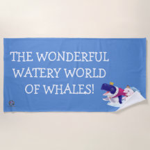 Beach Towel Wonderful Watery World of Whales
