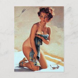 Beach Tower Pin Up Vykort