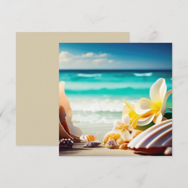 Beach Treasures Blank Greeting Card Kort (Fram/baksida)