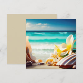 Beach Treasures Blank Greeting Card Kort