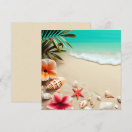 Beach Treasures Blank Greeting Card Kort
