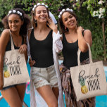 Beach Tribe Girl's Resa Bachelorette Vacation Tygkasse<br><div class="desc">Den här designen har skapats genom digital grafik. Det kan vara personlig i det område som har tillhandahållits Kontakta mig på colorflowcreations@gmail.com om du vill ha den här designen på en annan produkt, behöver hjälp med designen eller har en speciell begäran. Köp min ursprungliga abstrakt-akrylmålning för försäljning på www.etsy.com/shop/colorflowart. Se...</div>