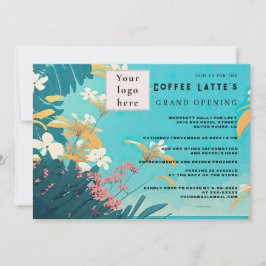 Beach Tropical blommigt Business Open-inbjudan Inbjudningar