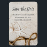 Beach Tropical Destination Wedding Spara datumet Magnet<br><div class="desc">Beach Tropical Destination Wedding Spara datum magneter är en unik perfekt för dina gäster för bröllop tema som strand, destination, sommar, hawaii eller tropiska.Den har strand, havs-vågar, sand, stjärnfisk och mall för text och foton. Klicka på knappen Anpassa om du vill anpassa den med texten. Besök gärna min butik "...</div>