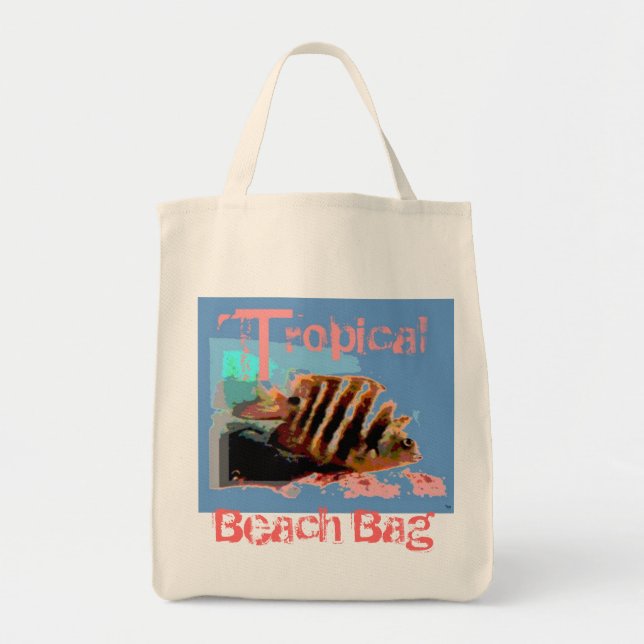 Beach Tropical Graphics Bag Tygkasse (Framsidan)