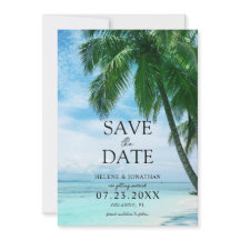 Beach Tropical Handflatan Träd Destination Wedding