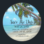 Beach Tropical Sand Bröllop Modern Vågar Magnet<br><div class="desc">Tropiskt,  strand,  enkelt,  vinkart,  destination,  handflatan träd,  elegant,  modernt Bröllop,  Spara datum magneter. Du kan anpassa den med dina detaljer.</div>
