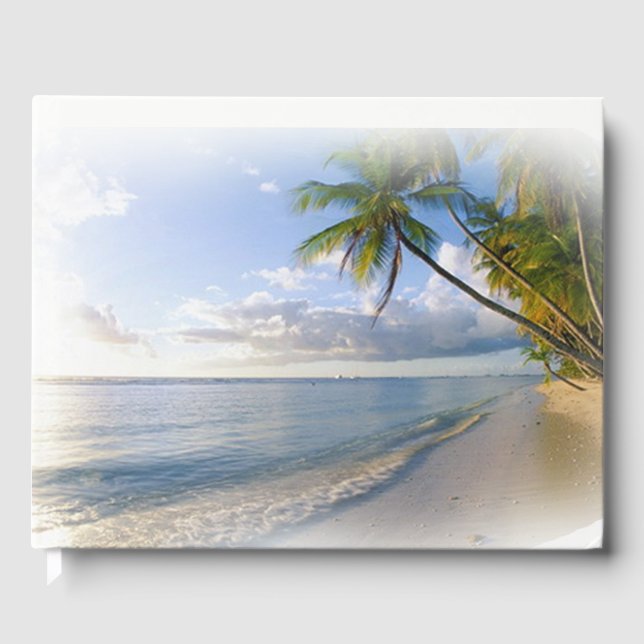 Beach Tropical Seaside Bröllop eller Shower Guestb Gästböcker (Framsida)