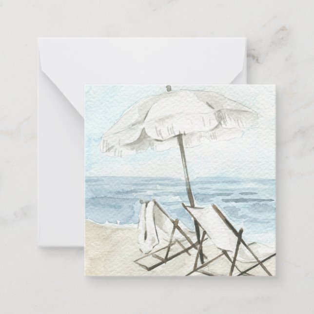 Beach Tropical Square Photo Jul Note Card Anteckningskort (Framsida)