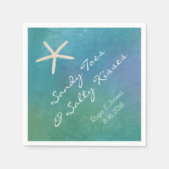 Beach Tropical Starfish Napkins Pappersservett (Framsidan)