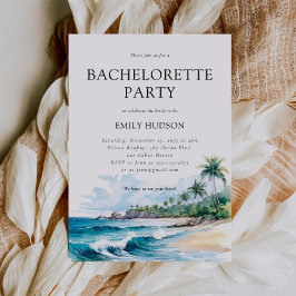 Beach Tropical Summer Bachelorette Party Inbjudningar