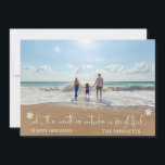 Beach Tropical Vacation Helgdag Julfoto Julkort<br><div class="desc">Den här designen skapades genom digital grafik. Den kan vara personlig i det område som tillhandahålls genom att ändra fotot och/eller text. Du kan också anpassa den genom att klicka för att anpassa ytterligare alternativ och ta bort eller ändra bakgrunden i färg, lägga till text, ändra texten färg eller stil...</div>