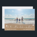 Beach Tropical Vacation Helgdag Julfoto Julkort<br><div class="desc">Den här designen skapades genom digital grafik. Den kan vara personlig i det område som tillhandahålls genom att ändra fotot och/eller text. Du kan också anpassa den genom att klicka för att anpassa ytterligare alternativ och ta bort eller ändra bakgrunden i färg, lägga till text, ändra texten färg eller stil...</div>