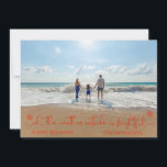 Beach Tropical Vacation Helgdag Julfoto Julkort<br><div class="desc">Den här designen skapades genom digital grafik. Den kan vara personlig i det område som tillhandahålls genom att ändra fotot och/eller text. Du kan också anpassa den genom att klicka för att anpassa ytterligare alternativ och ta bort eller ändra bakgrunden i färg, lägga till text, ändra texten färg eller stil...</div>