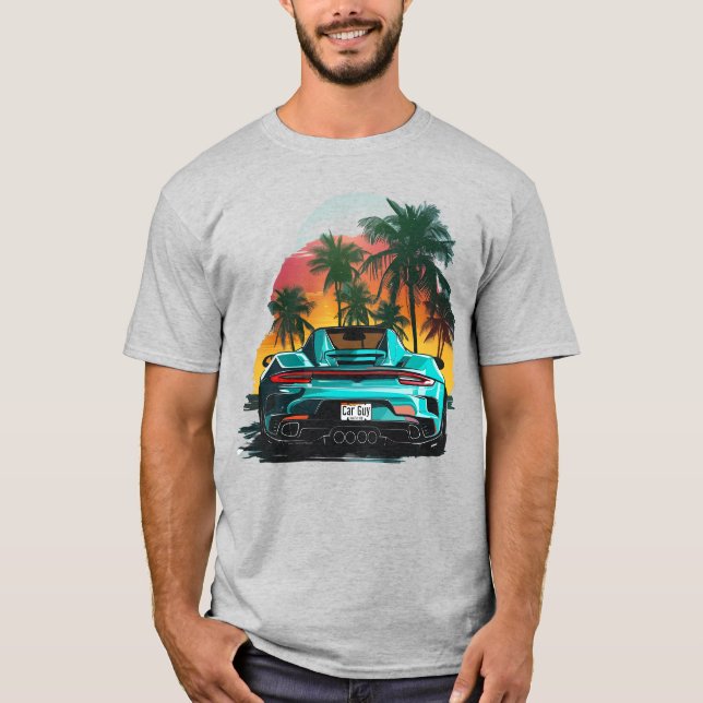 Beach Turcos Turbo Sports Car Tonåring Guy Tävling T Shirt (Framsida)