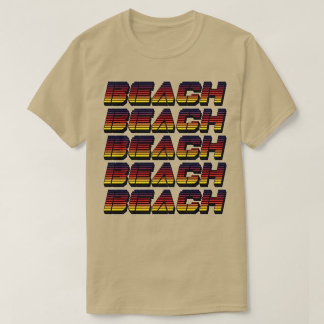 Beach Typography T Shirt (Design framsida)