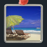 Beach Umbrella, Abaco, Bahamas Julgransprydnad Metall<br><div class="desc">Beach Umbrella,  Abaco,  Bahamas � Michael De Freitas / DanitaDelimont.com</div>