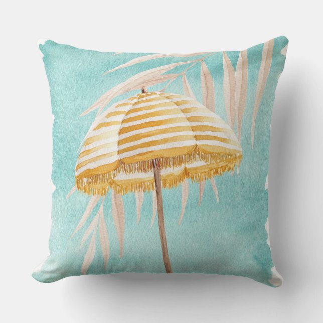 Beach Umbrella Pillow Kudde (Framsida)