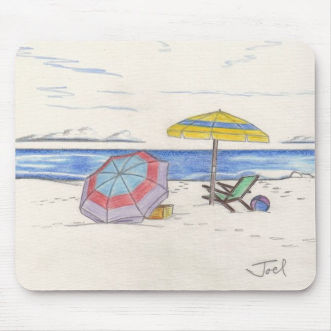 BEACH UMBRELLAS mousepad Musmatta (Framsidan)