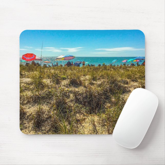 Beach Umbrellas on Horizon Mousepad Musmatta (Med mus)