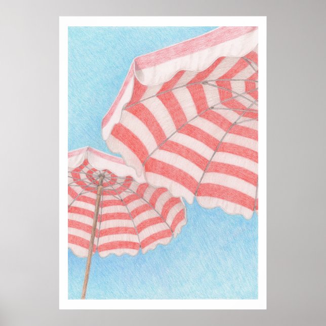 Beach Umbrellas Poster (Framsidan)