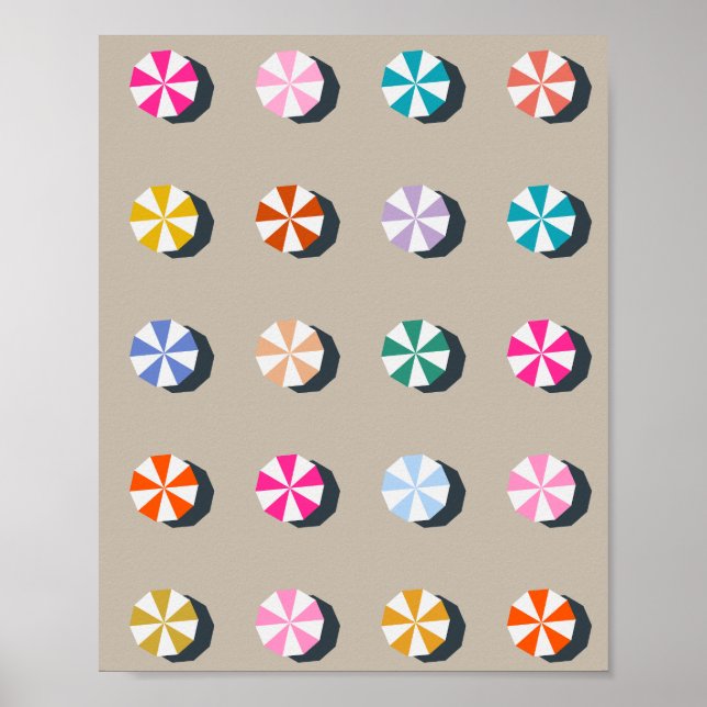 Beach Umbrellas Poster (Framsidan)