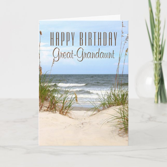 Beach-Underbar-Grandaunt Birthday Card Kort (Framsida)