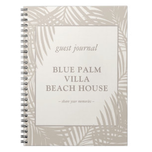 Beach Vacacation Rental Guest Journal bärbar dator Anteckningsbok