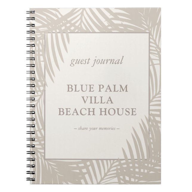 Beach Vacacation Rental Guest Journal bärbar dator Anteckningsbok (Framsidan)