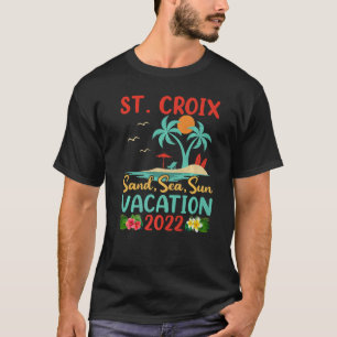 Beach Vacation 2022 Retro Virgin Island St Croix B T Shirt