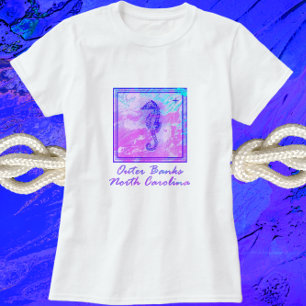 Beach Vacation Exuter Banker NC Seahorse T Shirt