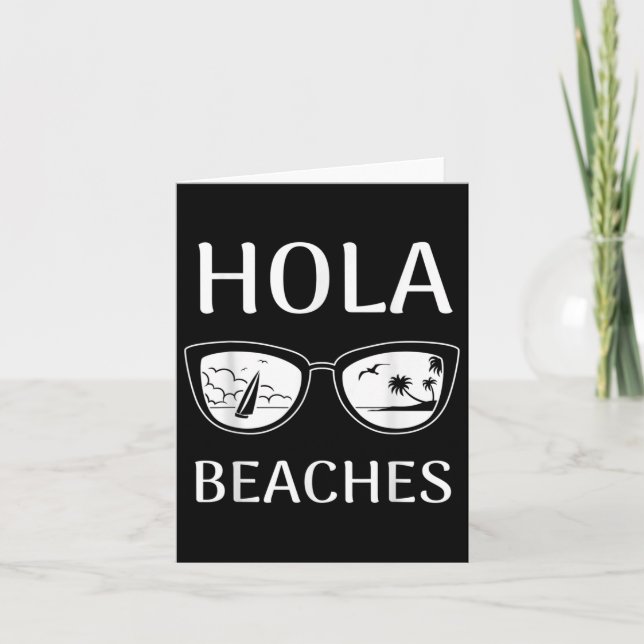 Beach Vacation Shirt Hola Beacher _3 Kort (Framsida)