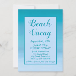 Beach Vacay Getaway Vacation-inbjudan Inbjudningar