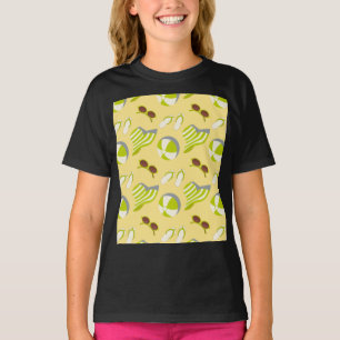 Beach vacay mönster med solglasögon och sol hat T Shirt