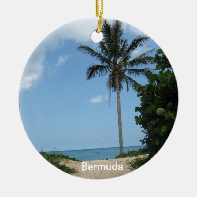 Beach Väg, Bermuda Julgransprydnad Keramik (Framsidan)