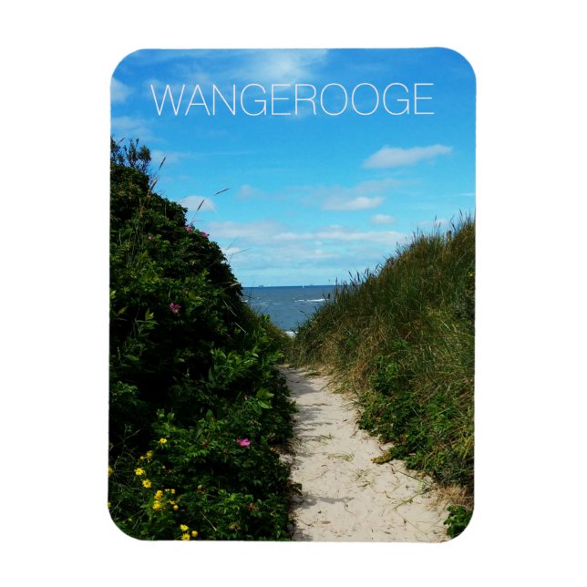 Beach Väg, Sand Dunes, Wangerooge, Öster Frisia Magnet (Vertikal)