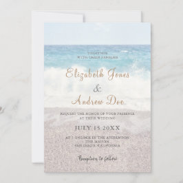 Beach Vågar bröllopsinbjudan/Beach Wedding Inbjudningar